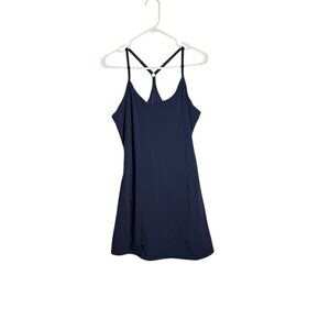 Outdoor Voices Navy Racerback Exercise Dress With Built-In Shorts Size M
